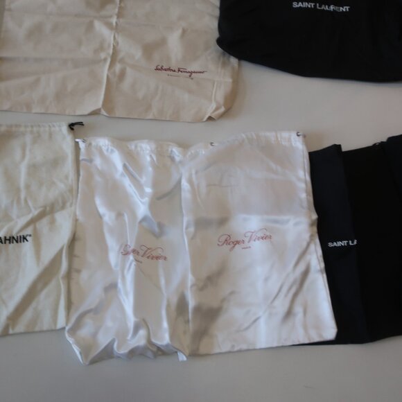 NWOT Celine Dior Laurent Ferragamo Blahnik Mix Lot 10 Designer Dust Bags Cases - Picture 1 of 16